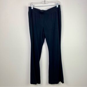 Chico’s Black Stretch knit pull on fit and flare pants size 1 or size medium